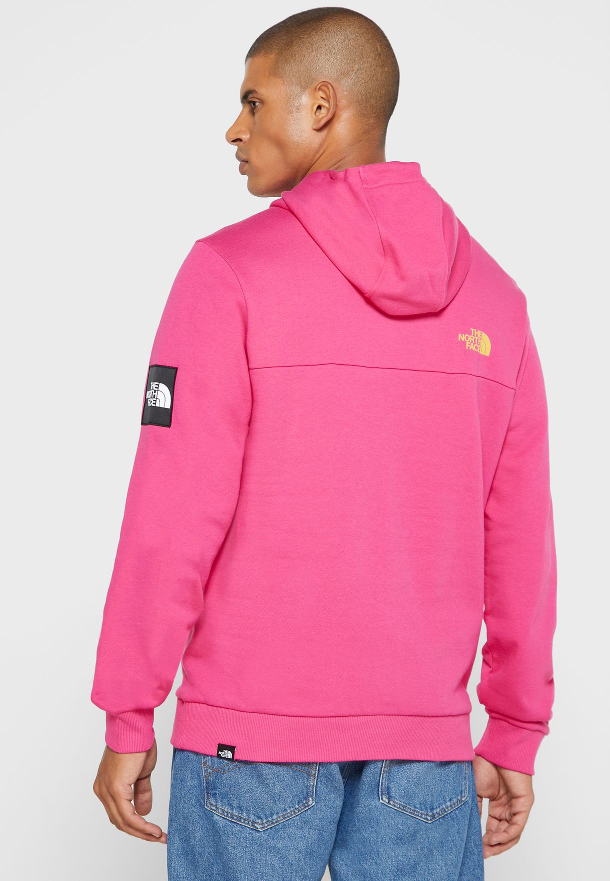 pink north face sweater