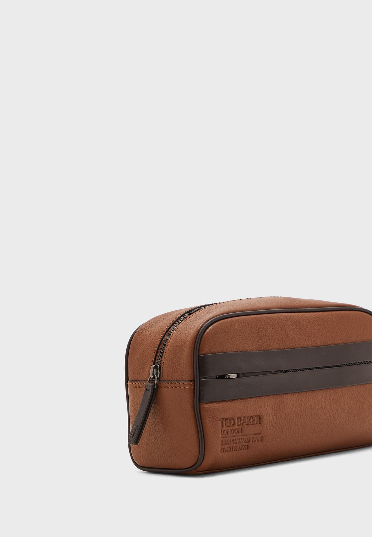 Paty Ted Branded Leather Washbag