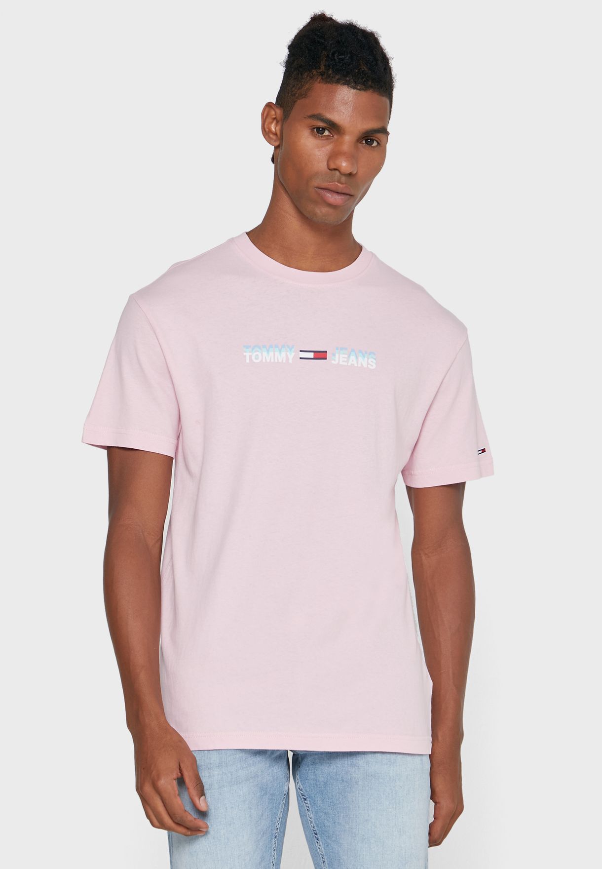 tommy jeans pink t shirt mens