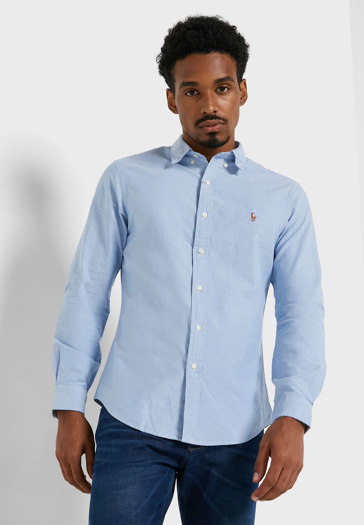 Buy Polo Ralph Lauren blue Button Down Slim Fit Shirt for Men in Dubai, Abu  Dhabi