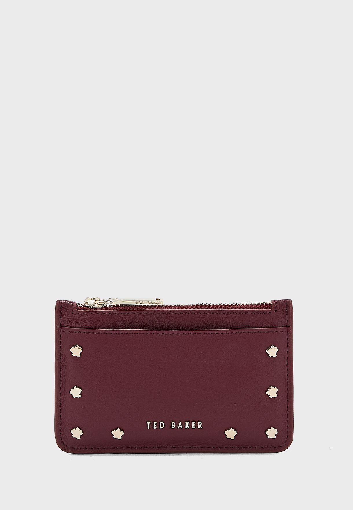 Studded Zipped Card Holder