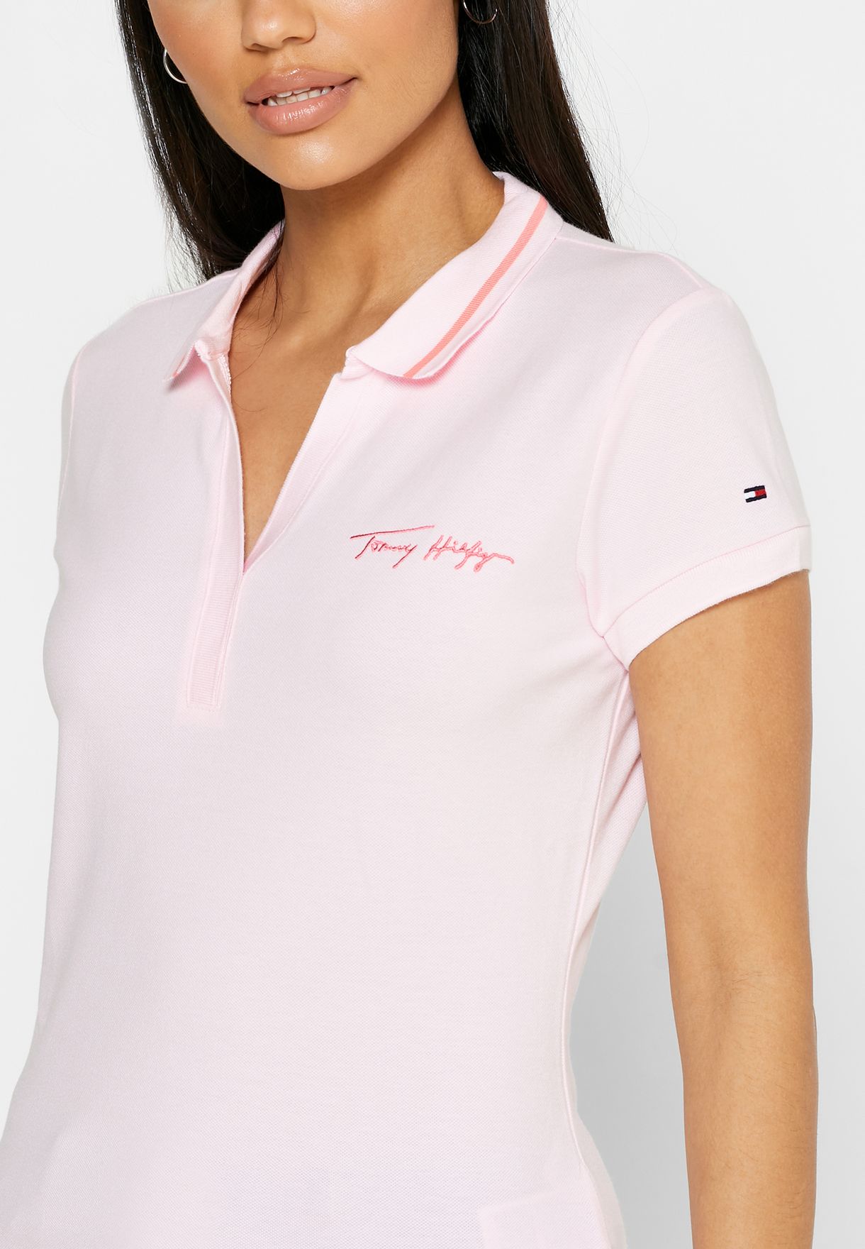 pink polo t shirt