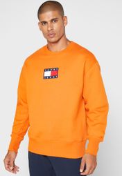 tommy hilfiger logo hoodie orange