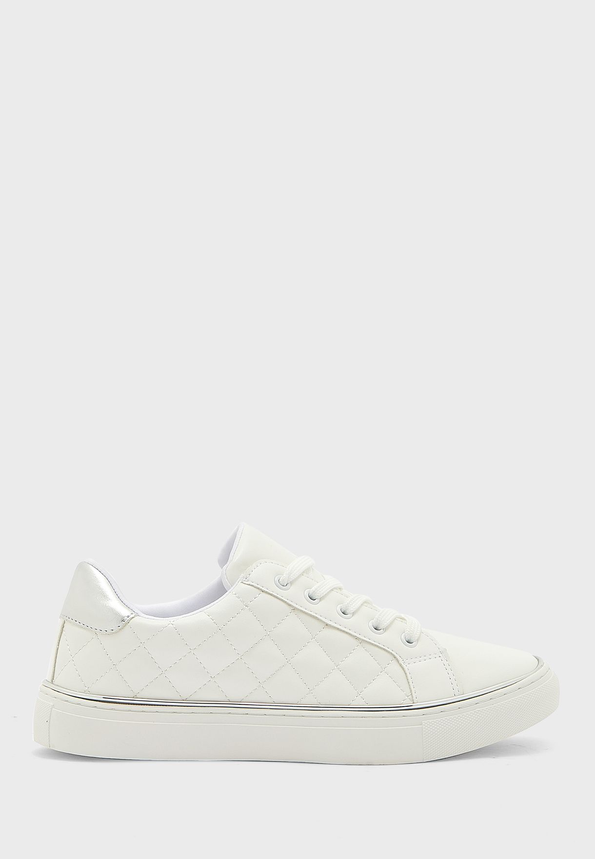 Quilted Metallic Detail Sneaker