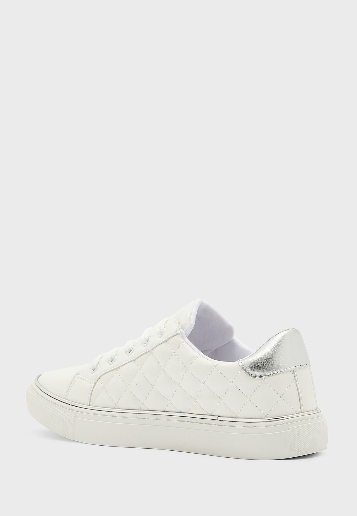 Quilted Metallic Detail Sneaker