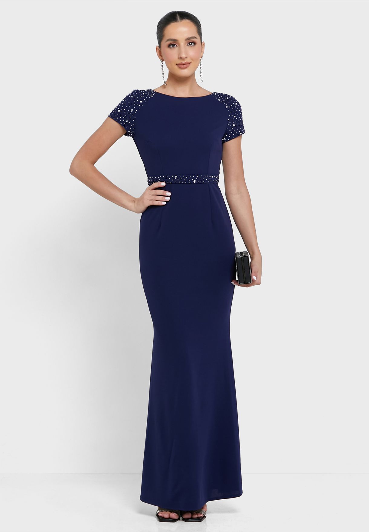 Cap Sleeve Fishtail Dress