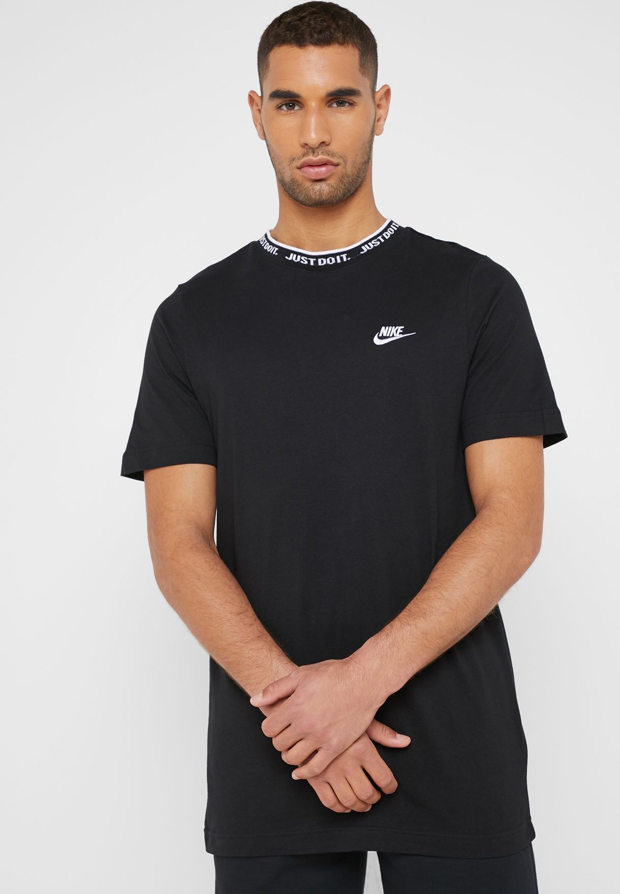 nike just do it neck t shirt