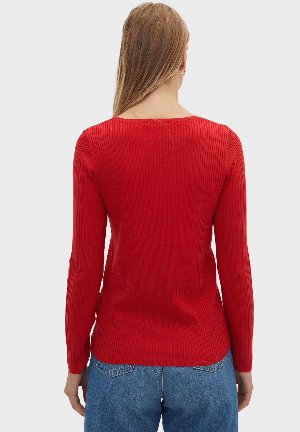 Round Neck Knitted Sweater
