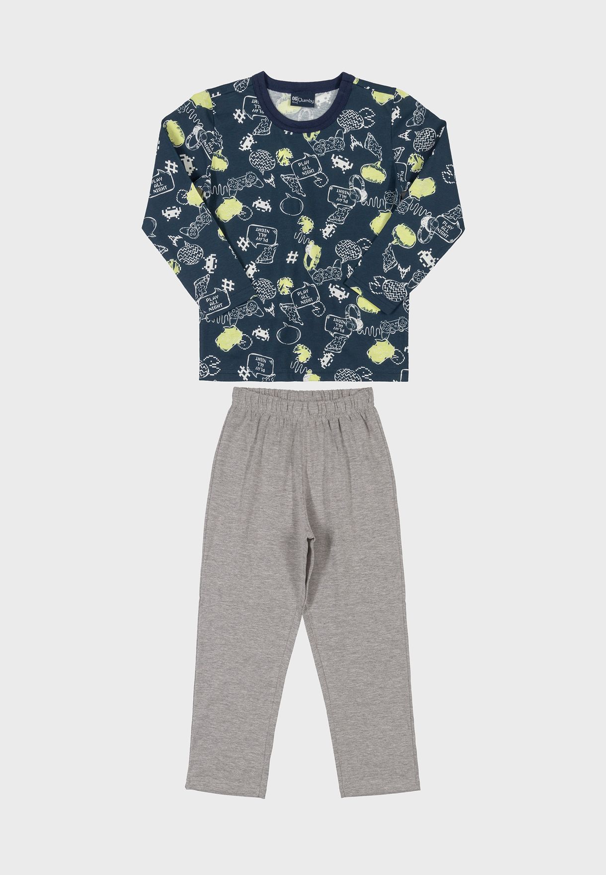 Kids Pacman Print T-Shirt & Sweatpants Set