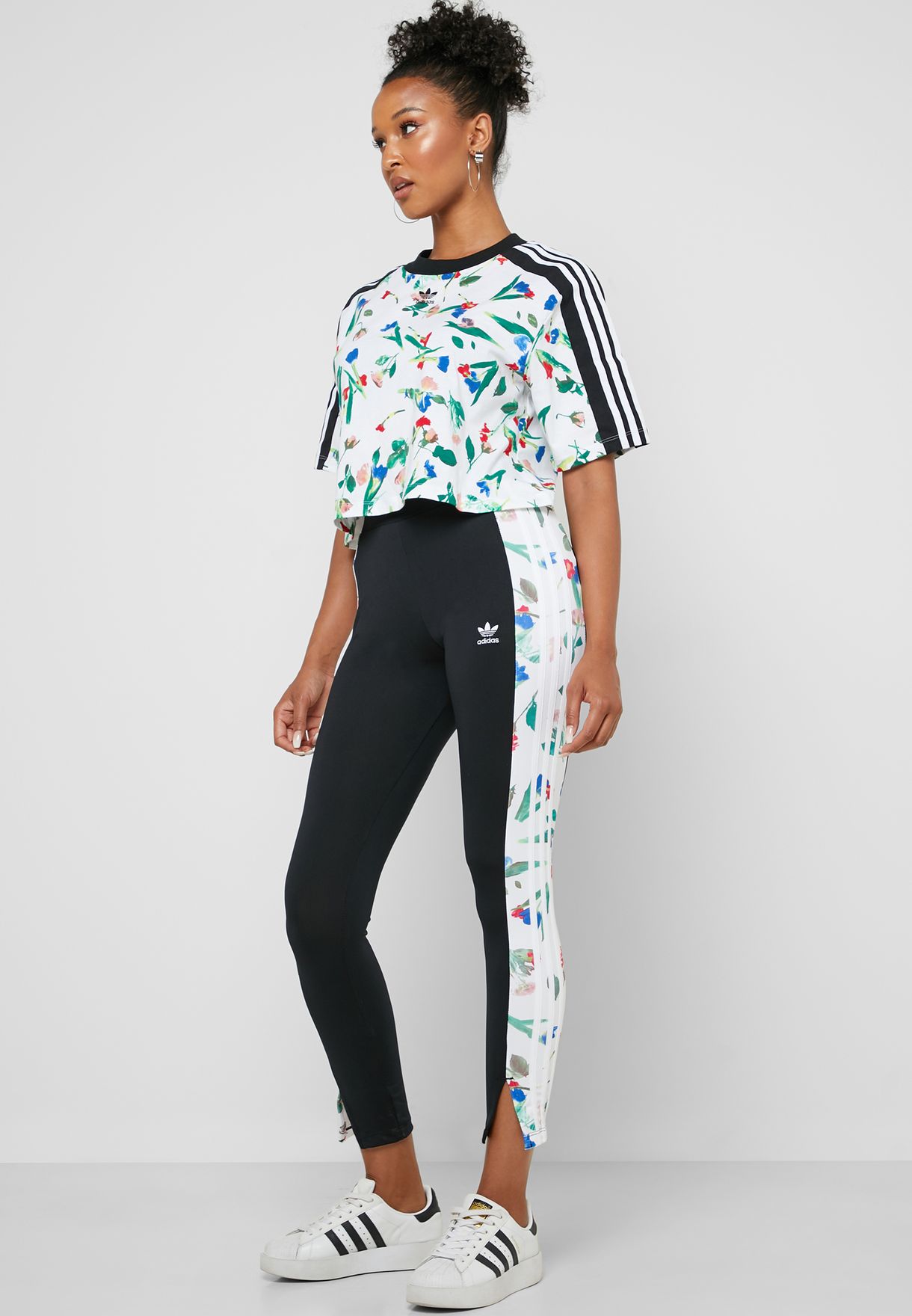 adidas women's floral leggings