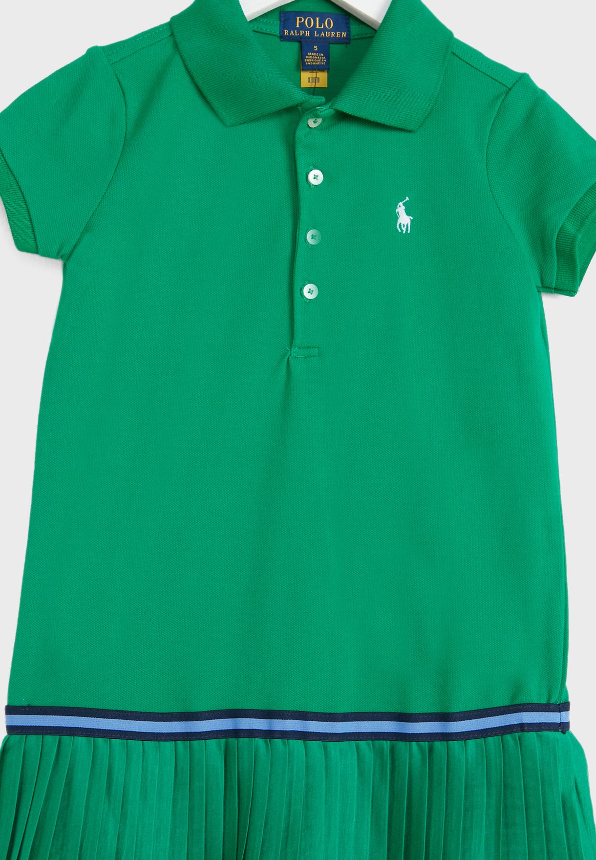 Buy Polo Ralph Lauren green Kids Stripe Waist Polo Dress for Kids in Dubai,  Abu Dhabi