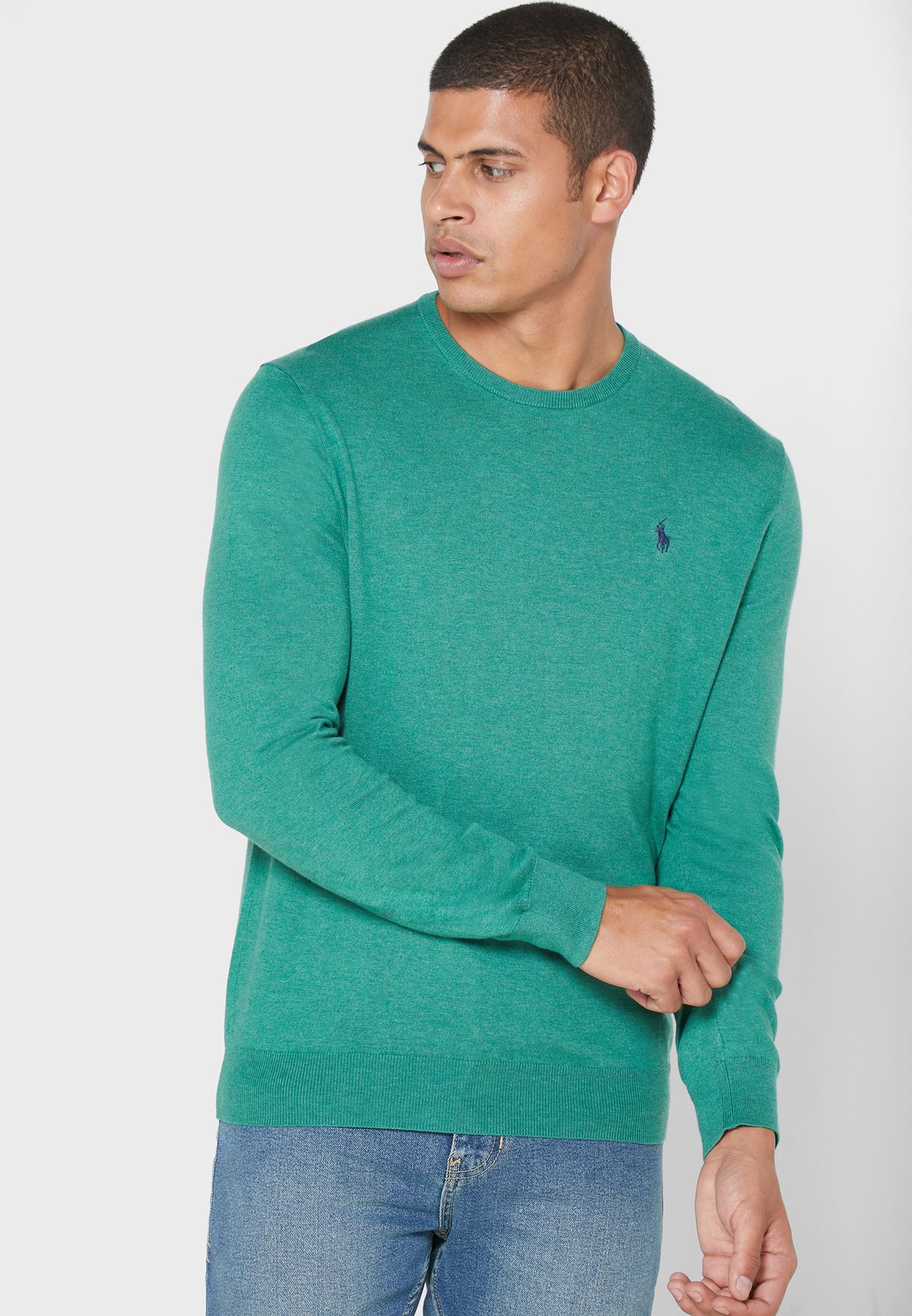 Buy Polo Ralph Lauren green Chest Logo Sweater for Men in Riyadh, Jeddah