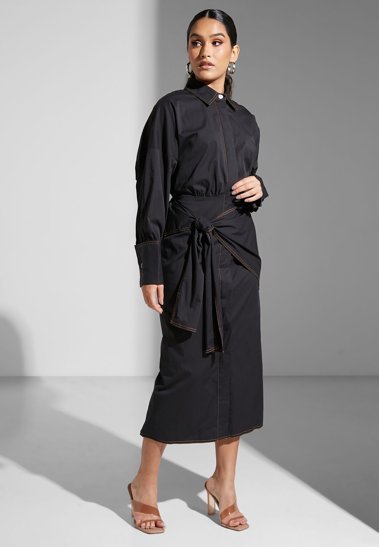 Belted Shirt Dress