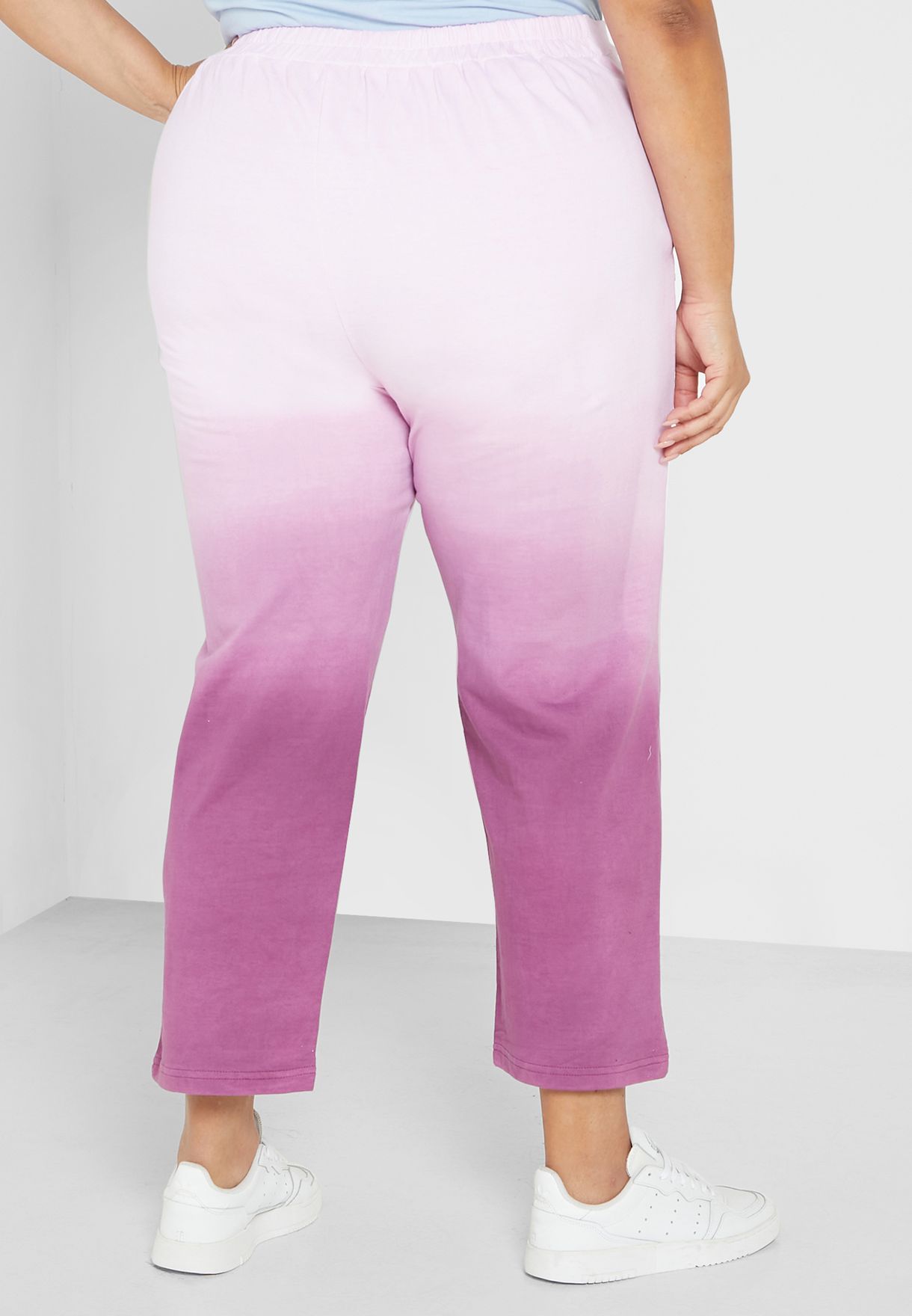 Ombre Button Detail Cropped Pants
