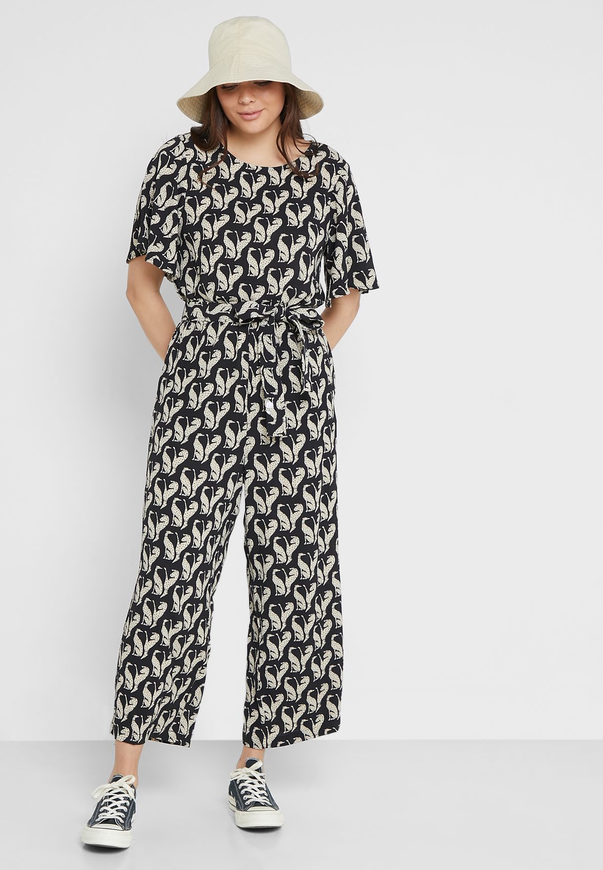 monki floral jumpsuit