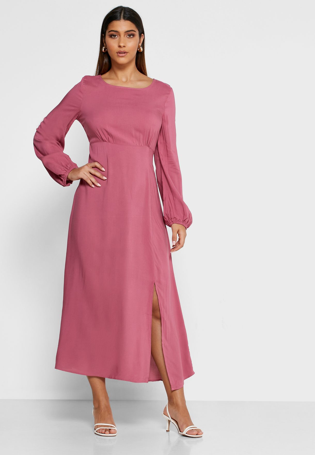 Cotton On pink Front Slit Maxi Dress ...