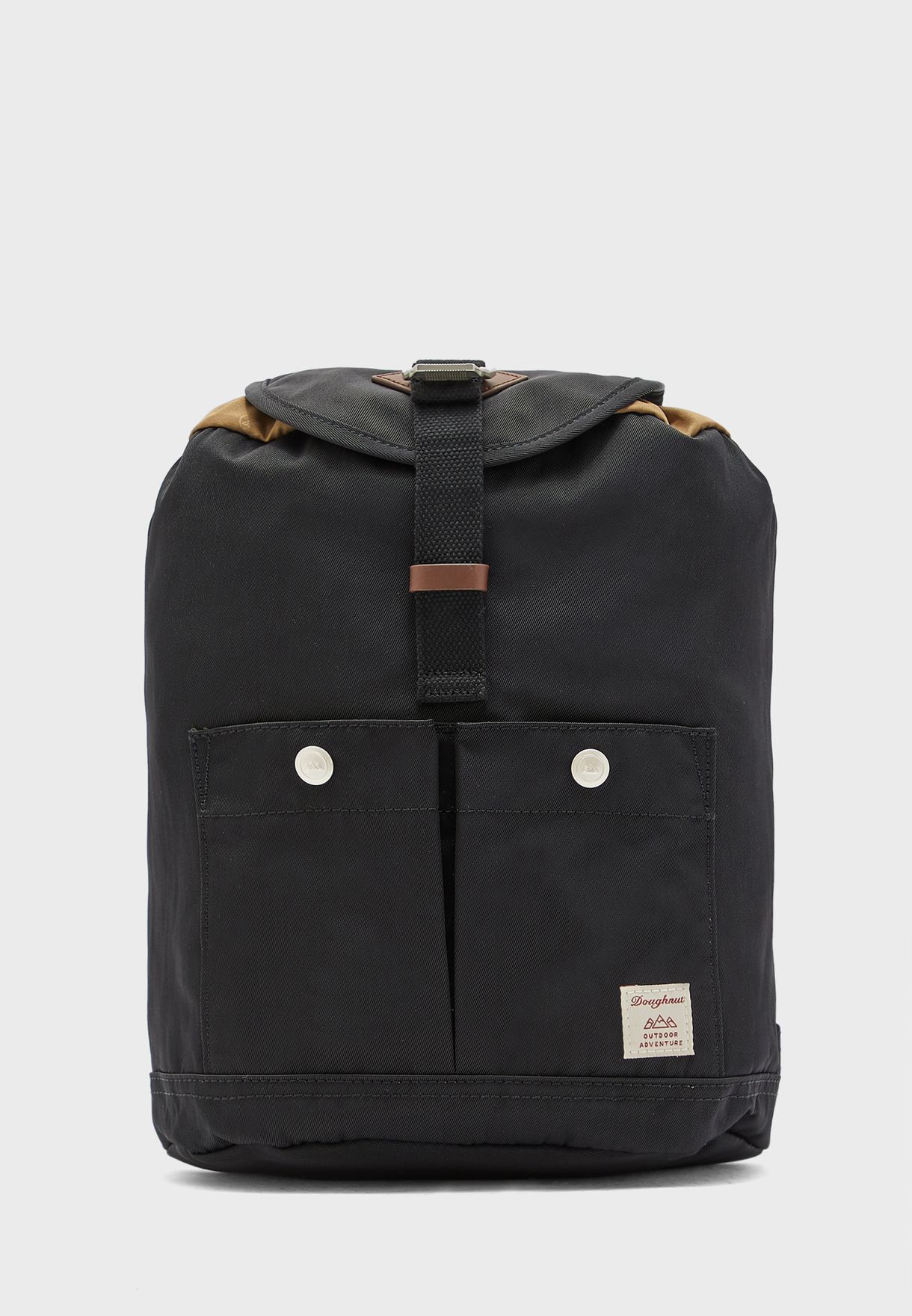 black doughnut backpack