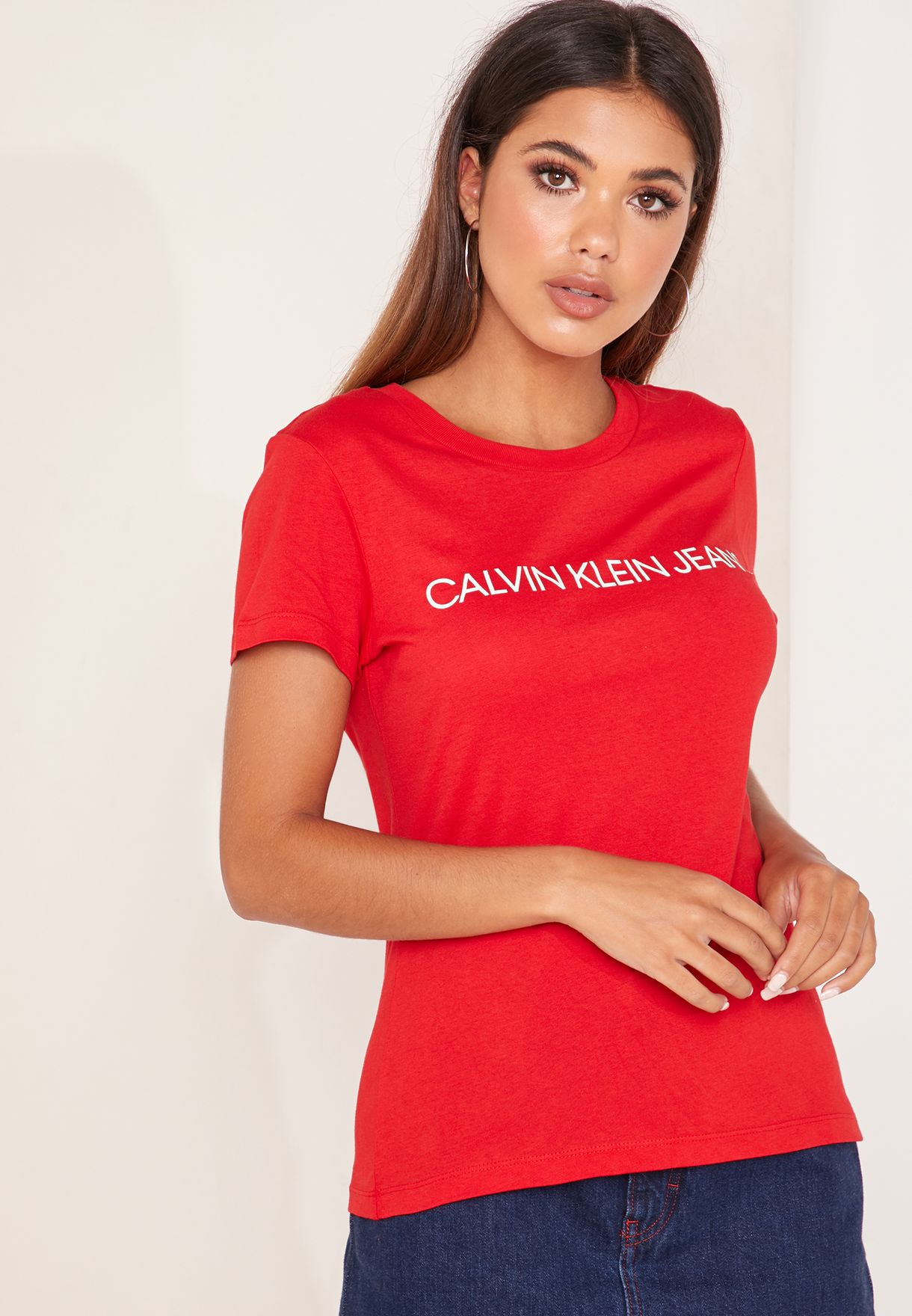 Red Calvin Klein Tshirt Outlet, 60% OFF | www.ingeniovirtual.com