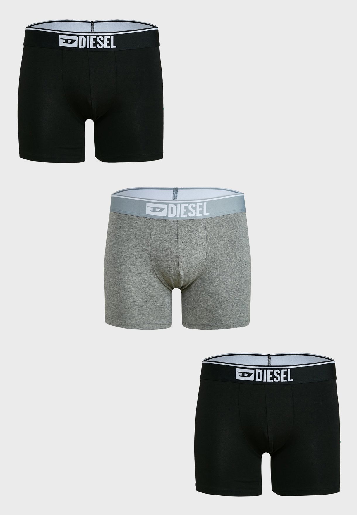 3 Pack Logo Band Assorted Trunks