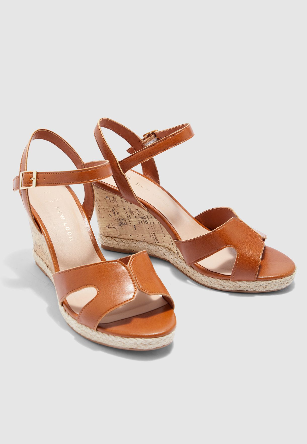 Buy New Look brown Wide Fit Potter Piped Wedge Sandal - Tan for Women in  Muscat, Salalah