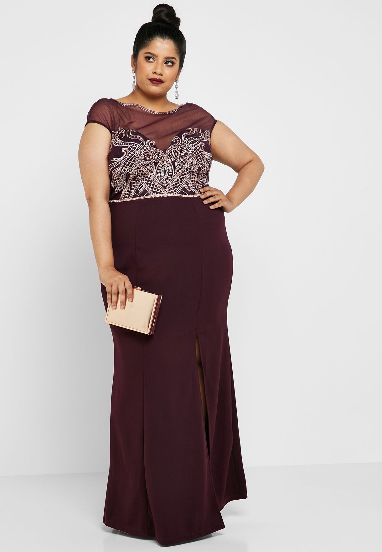 soieblu embroidered maxi dress