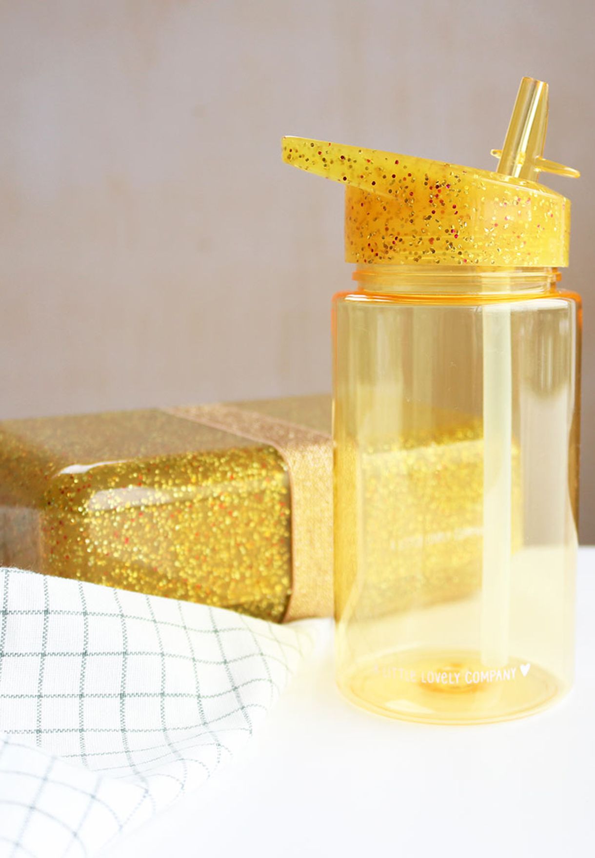 Drink Bottle - Gold Glitter