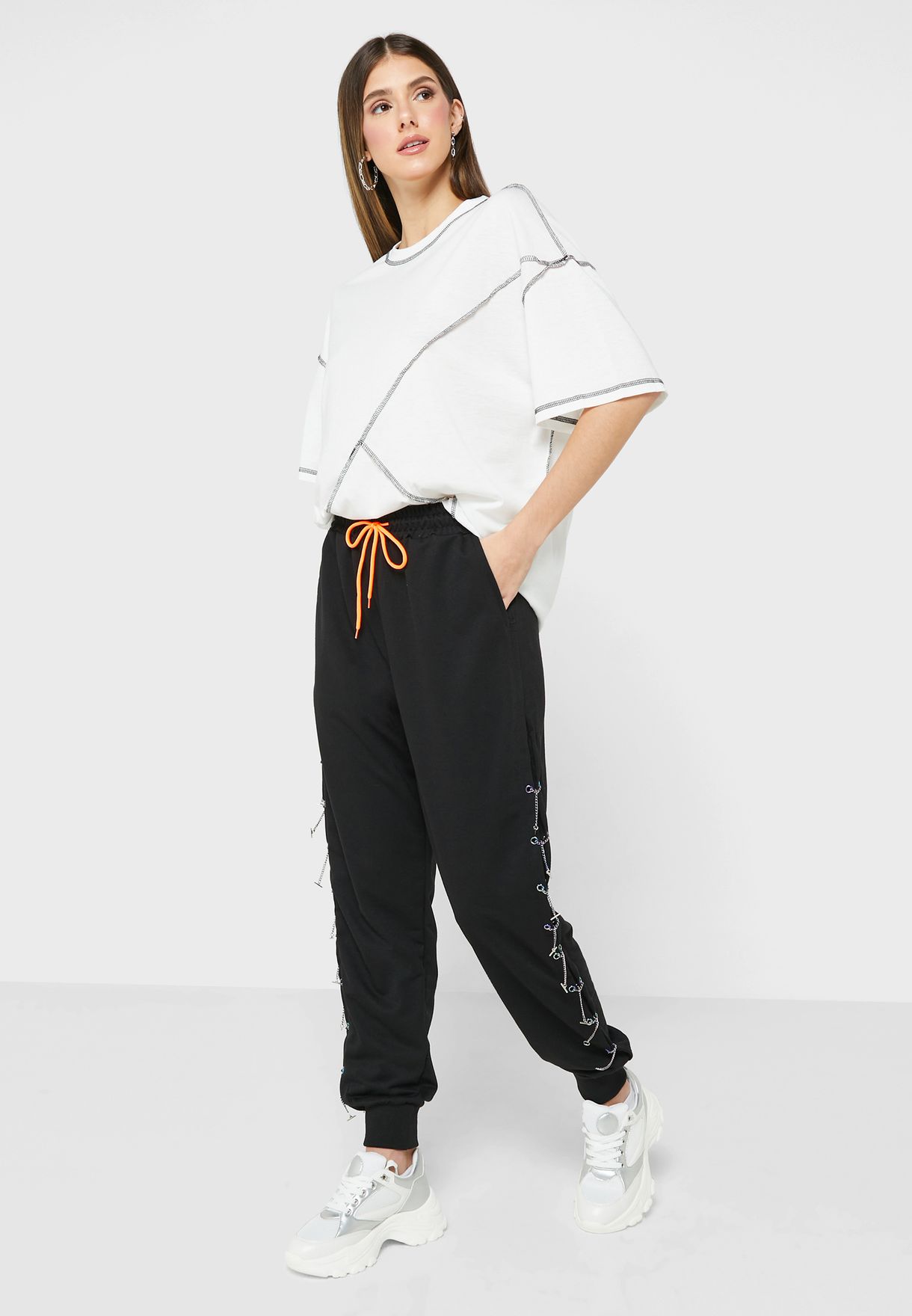 Contrast Side Panel Joggers