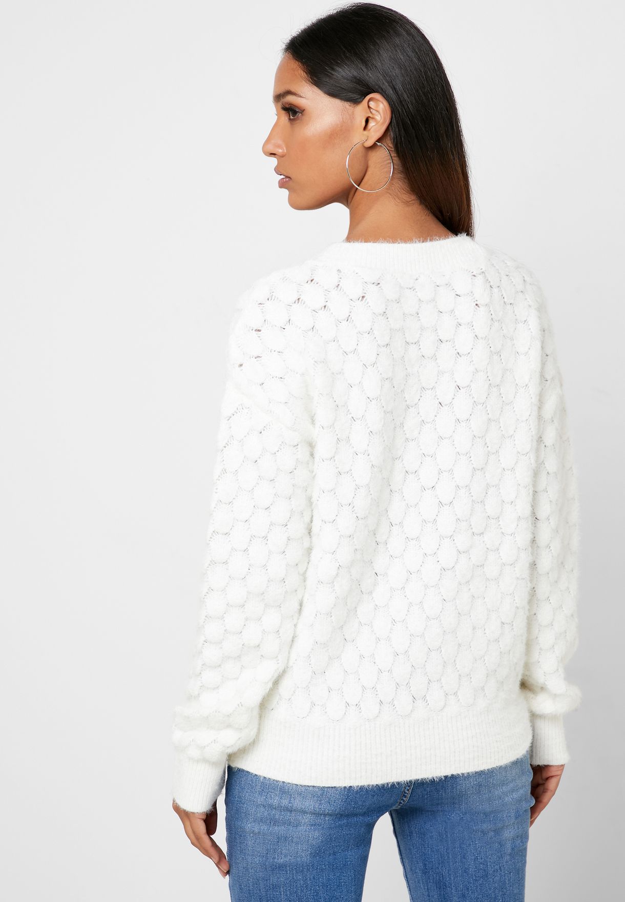 embossed sweater