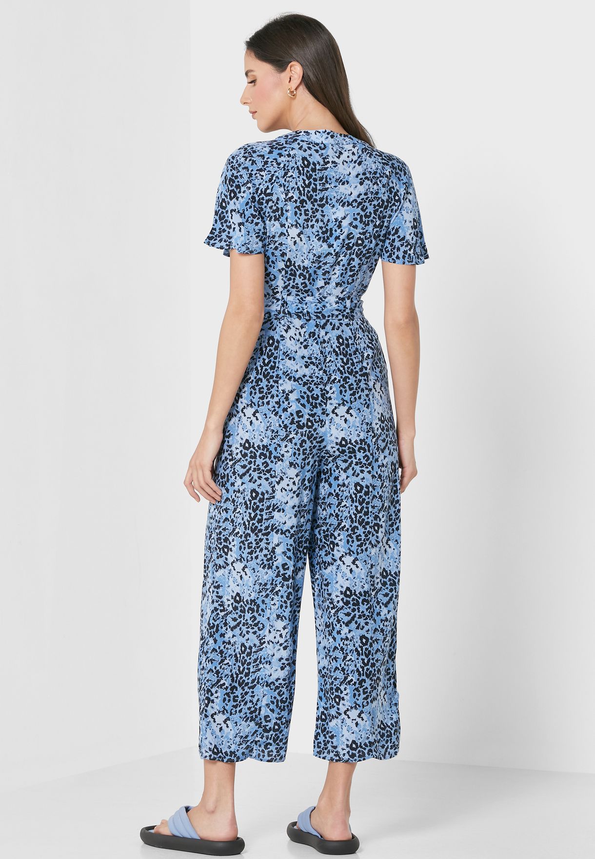 Wide Leg Printed Jumpsuit