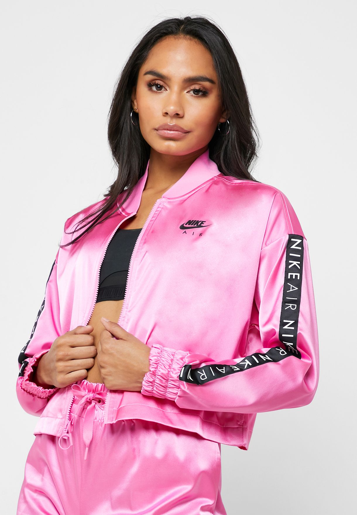 pink nike air jacket