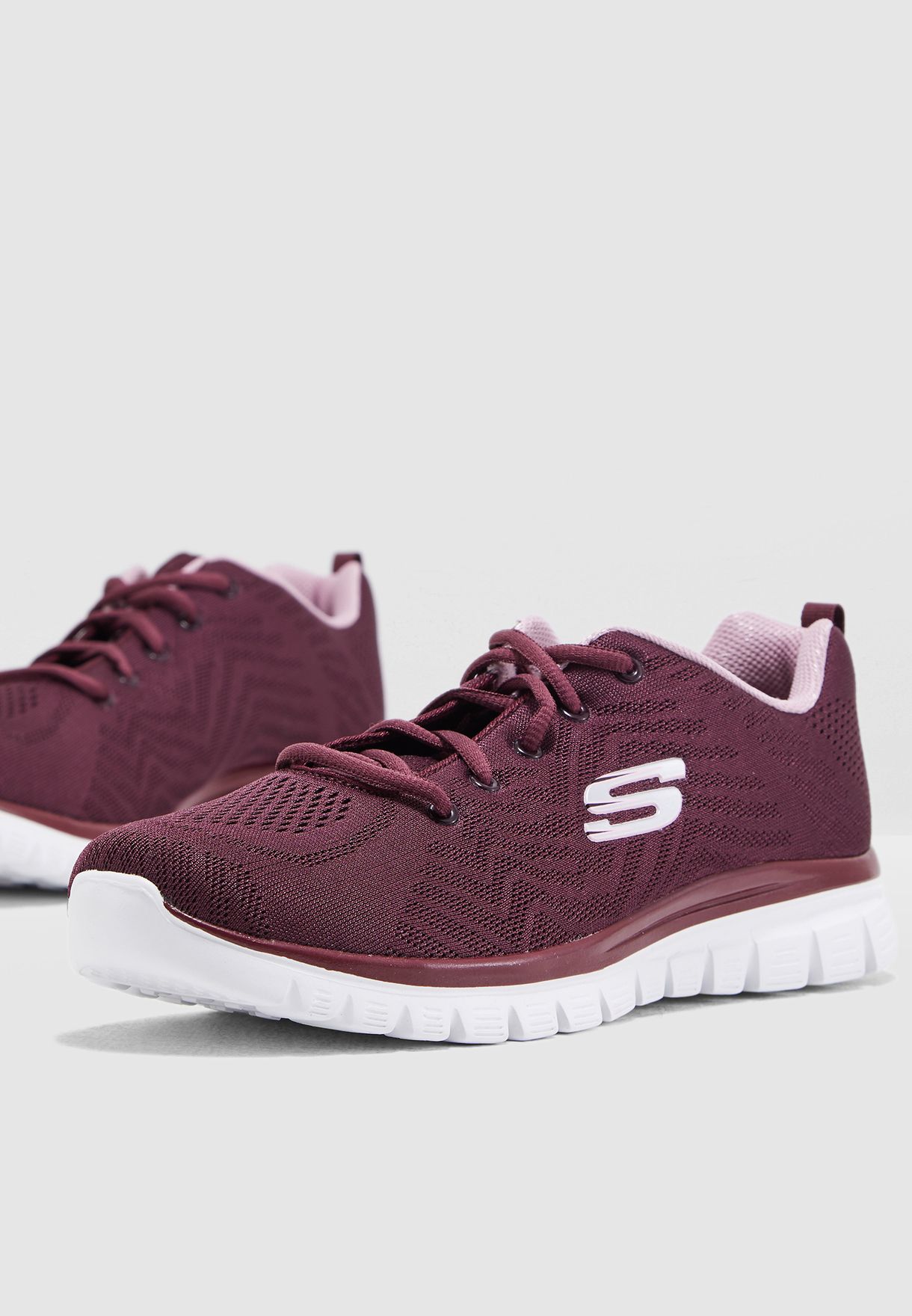 skechers burgundy shoes