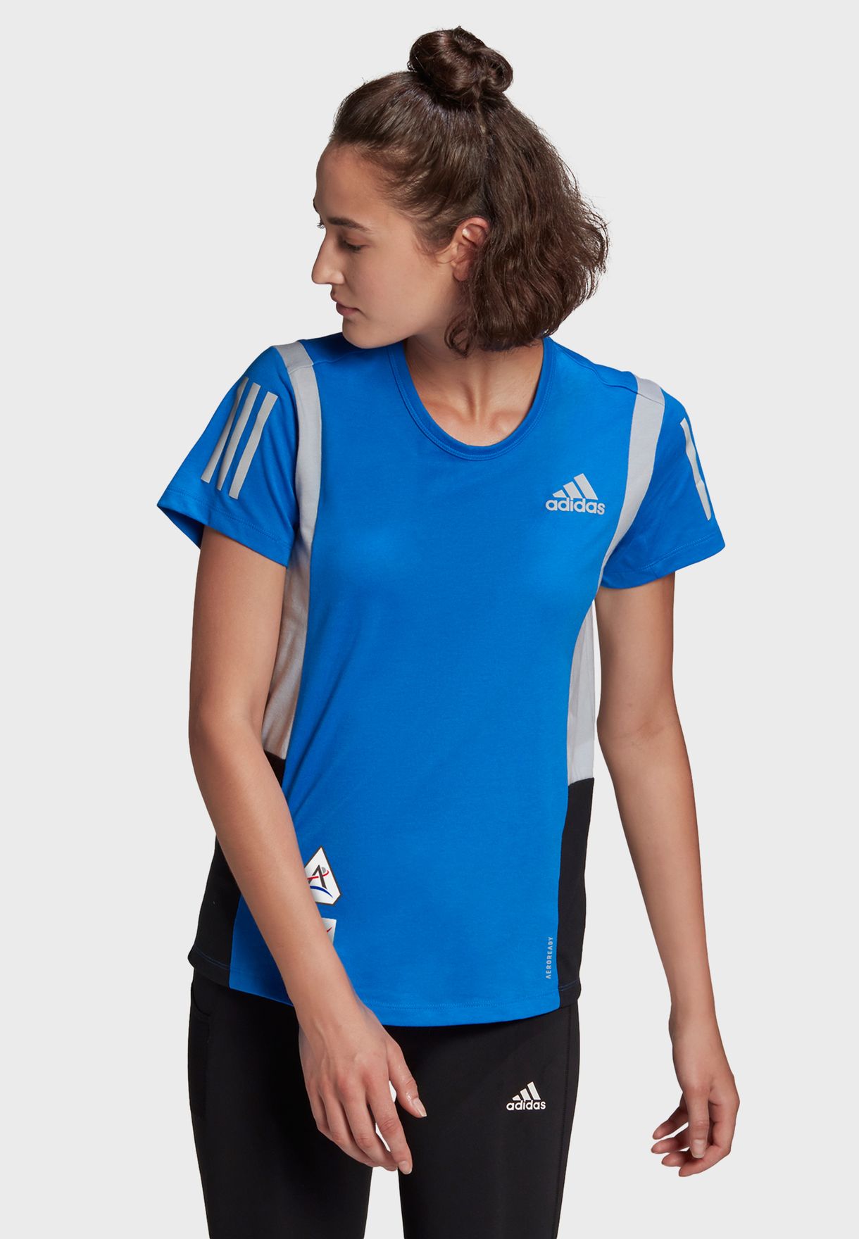 adidas blue t shirt women's