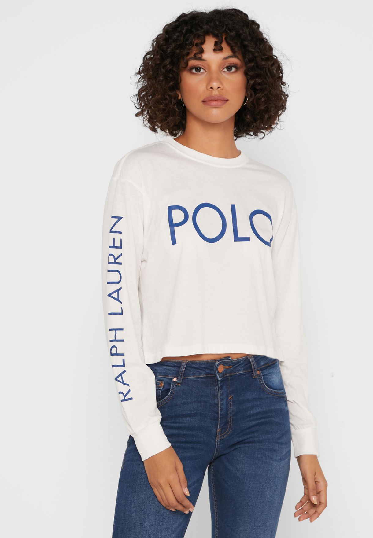 Buy Polo Ralph Lauren white Graphic Logo T-Shirt for Women in MENA,  Worldwide