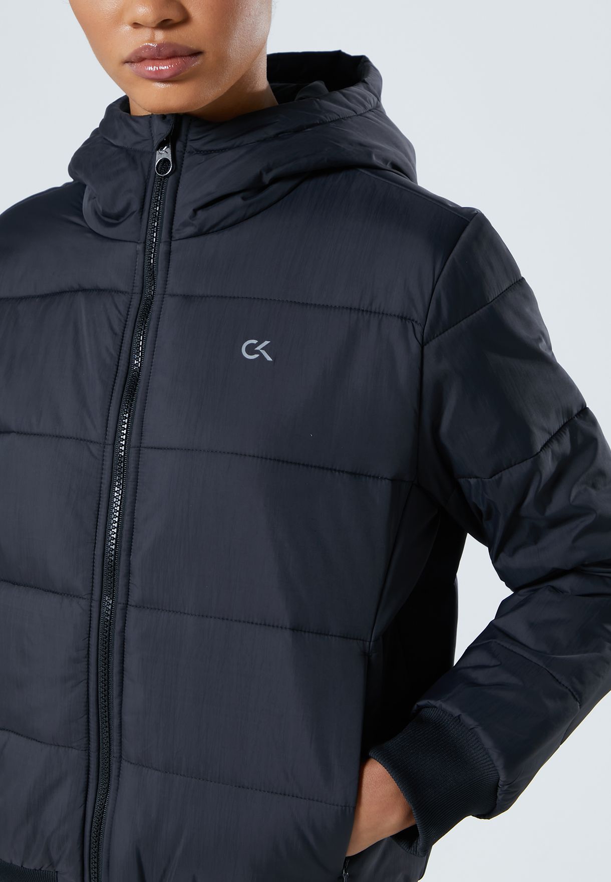 Buy Calvin Klein Performance Black Essential Padded Jacket For Women In Mena Worldwide 00gwf0o554 010