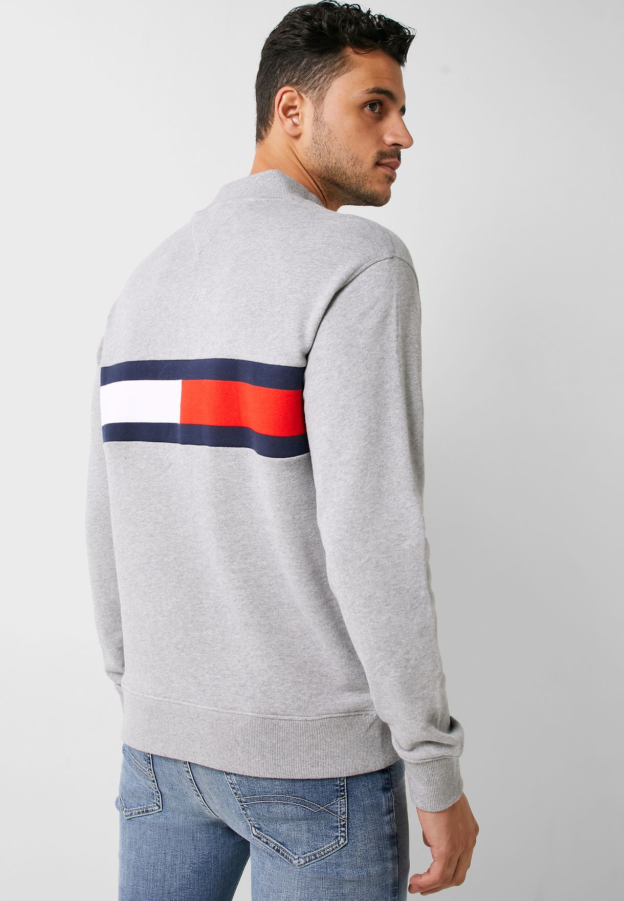 tommy jeans jacquard flag sweatshirt