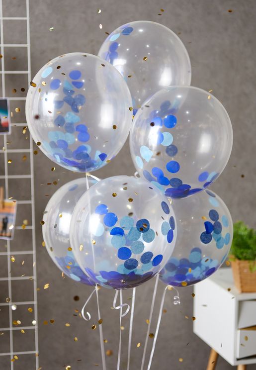 Set Of 6 Confetti Balloons
