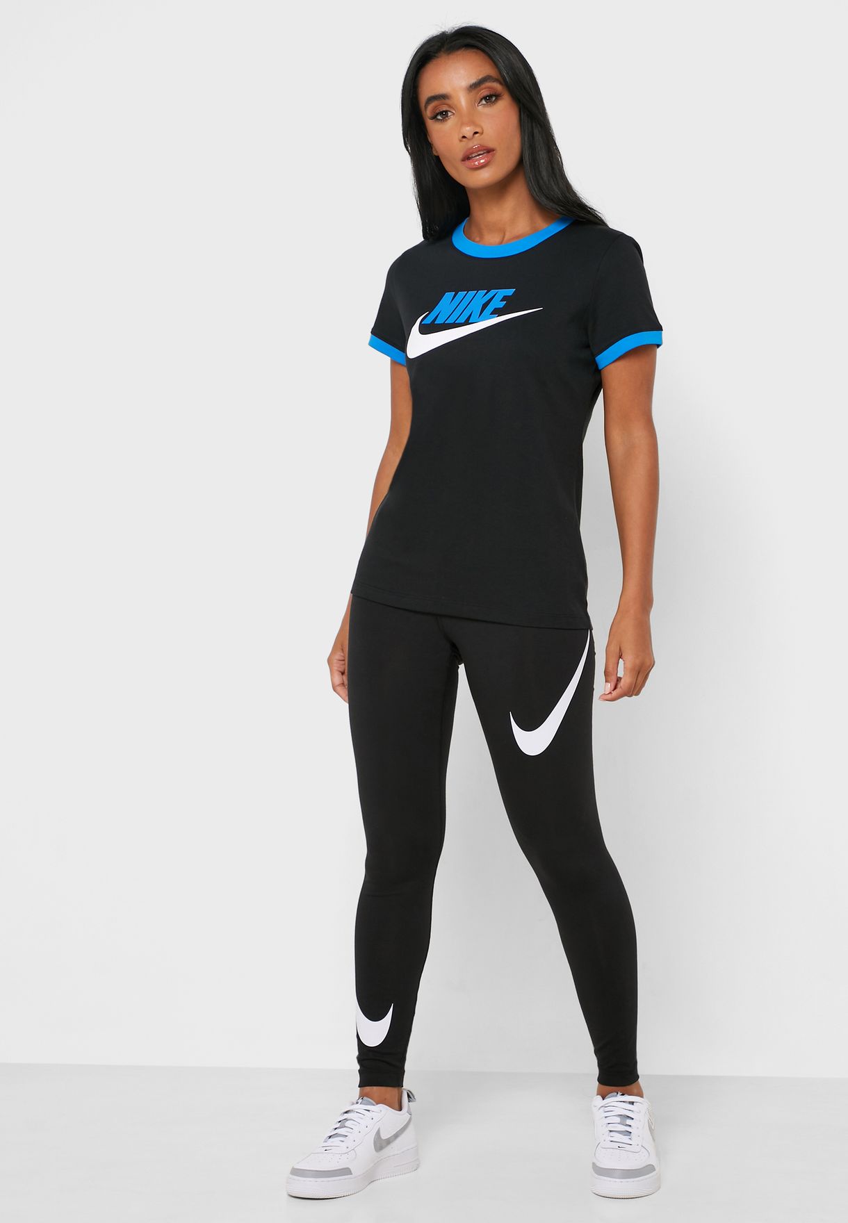 nike high waisted swoosh leggings dames