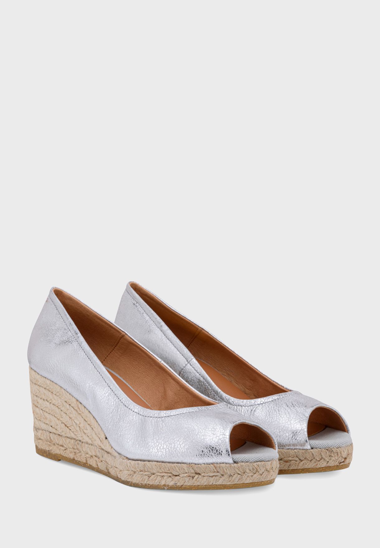 casual silver wedge sandals
