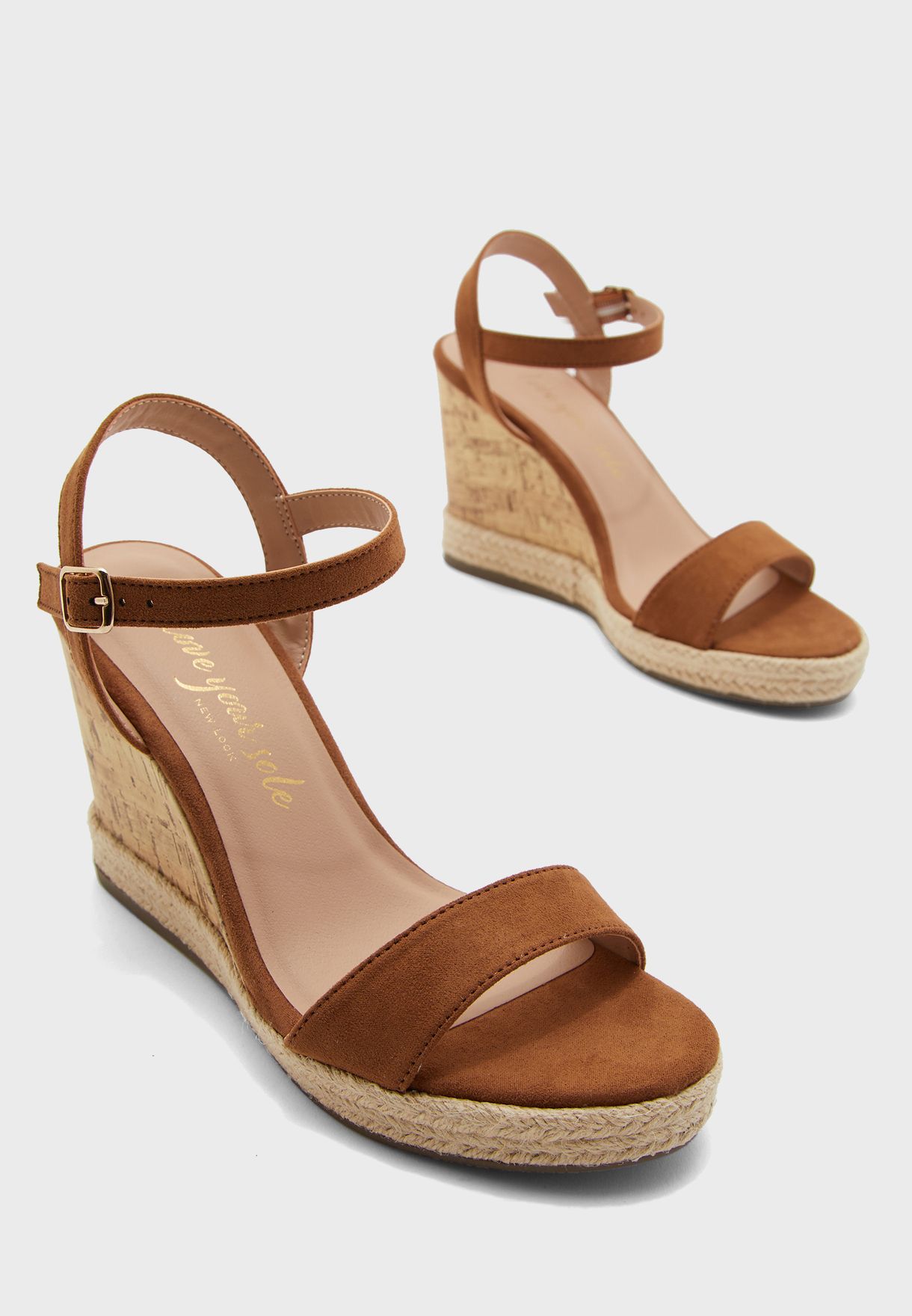 tan wedge sandals new look