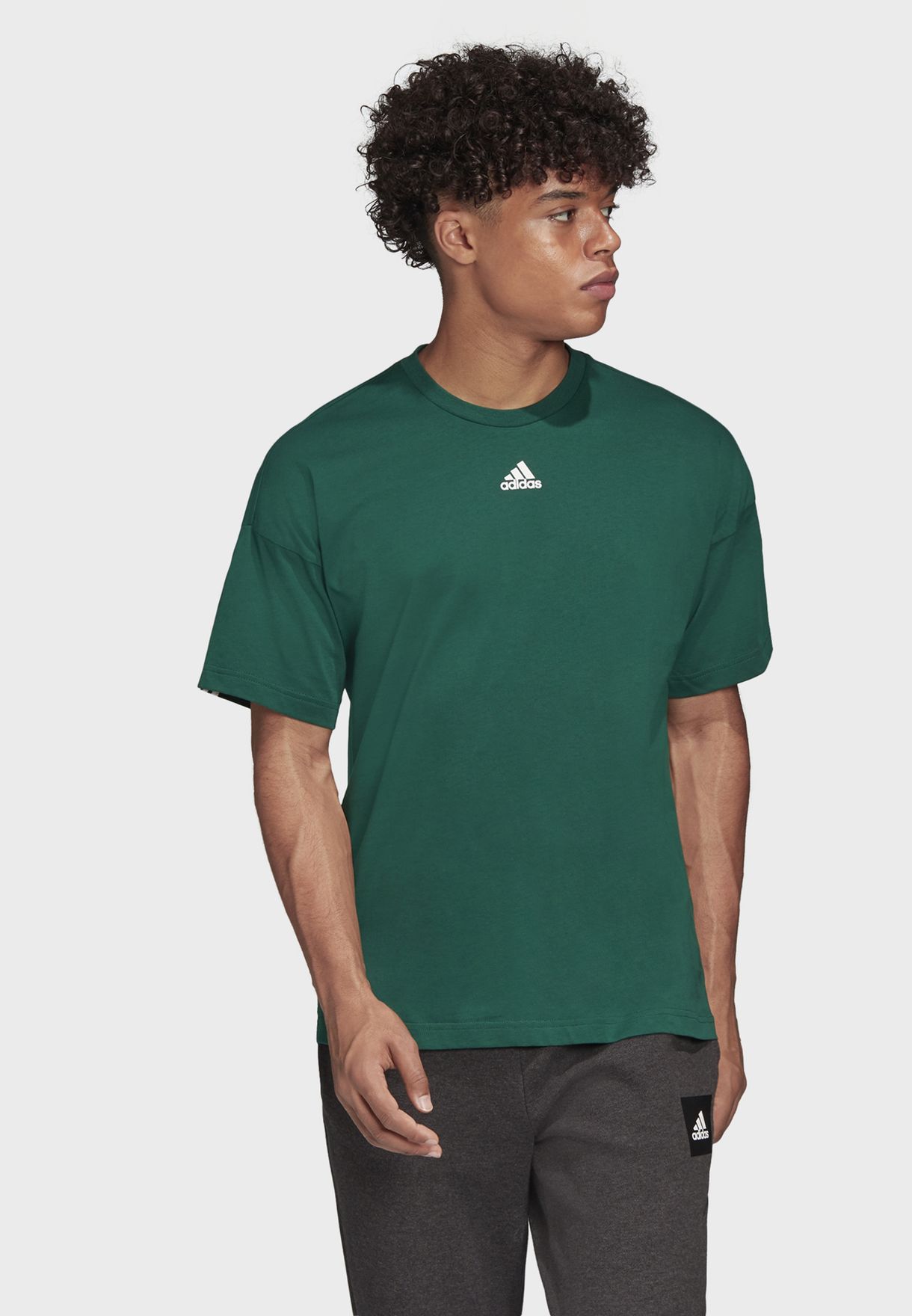 adidas green t shirt mens