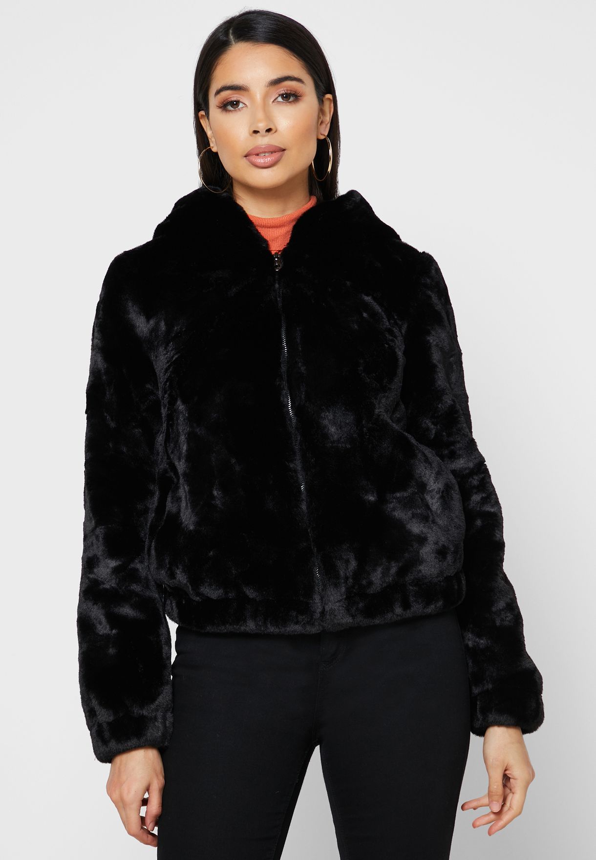 Gevangenisstraf aanpassen Picasso Buy Only black Faux Fur Jacket for Women in MENA, Worldwide