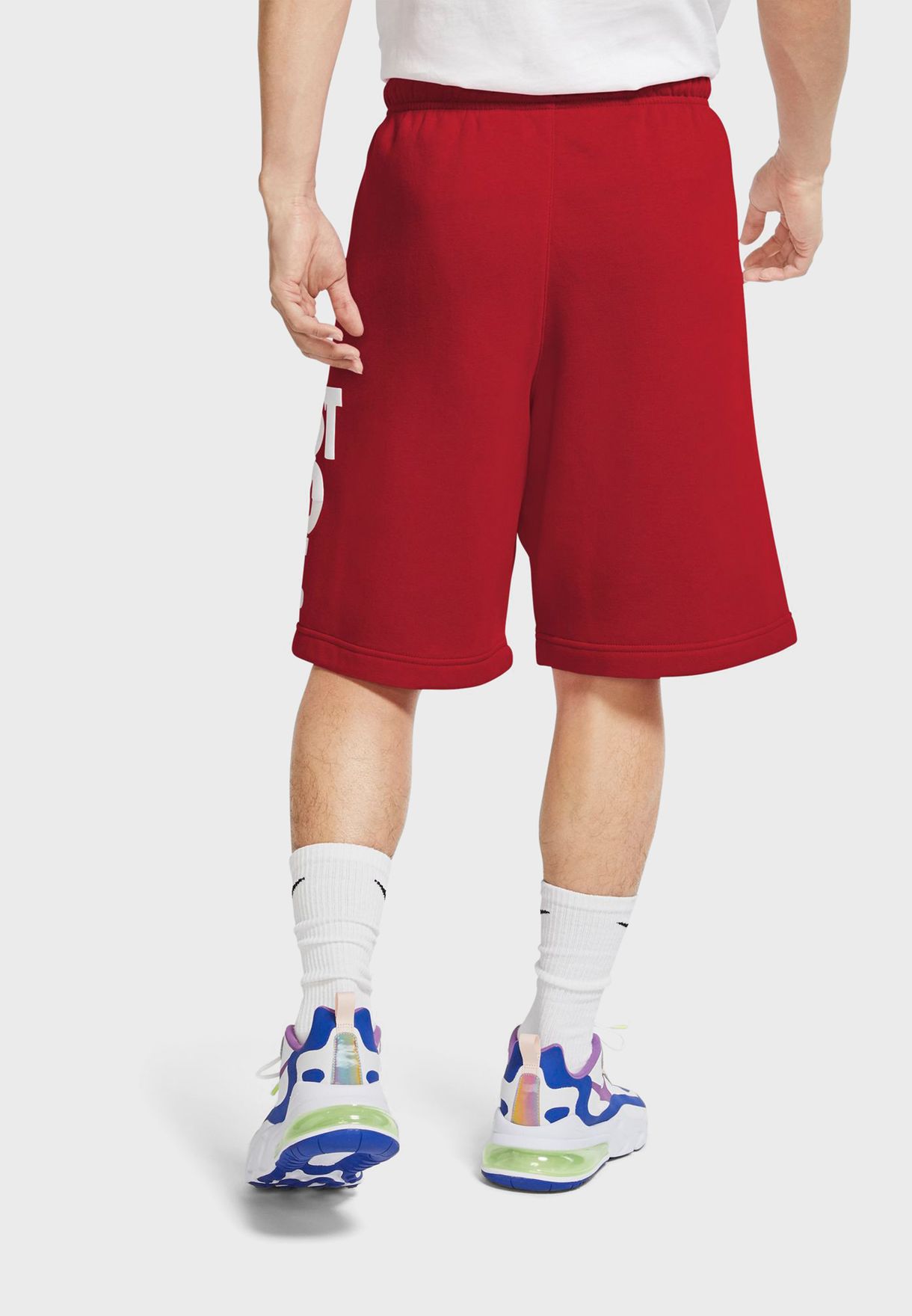 Buy Nike red NSW Just Do It Fleece Shorts for Men in Dubai, Abu Dhabi