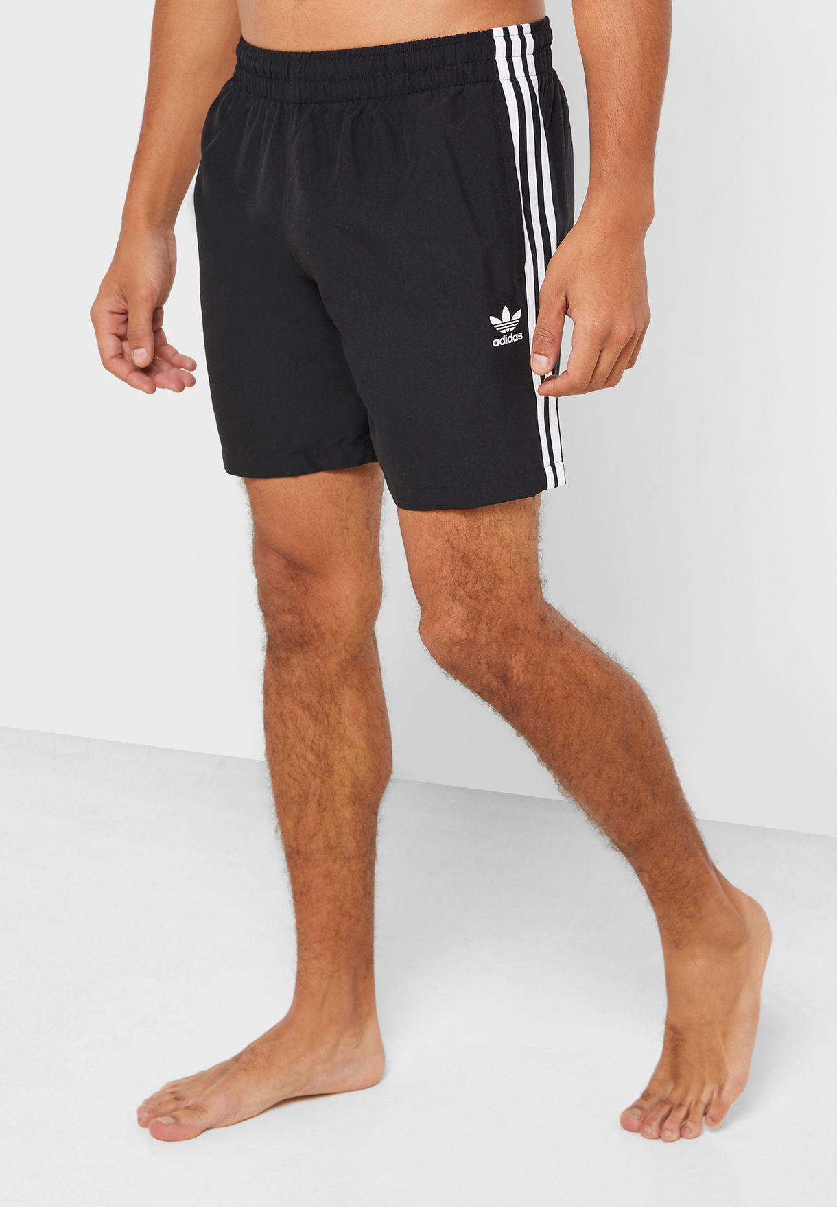 adidas 3 stripes swim shorts