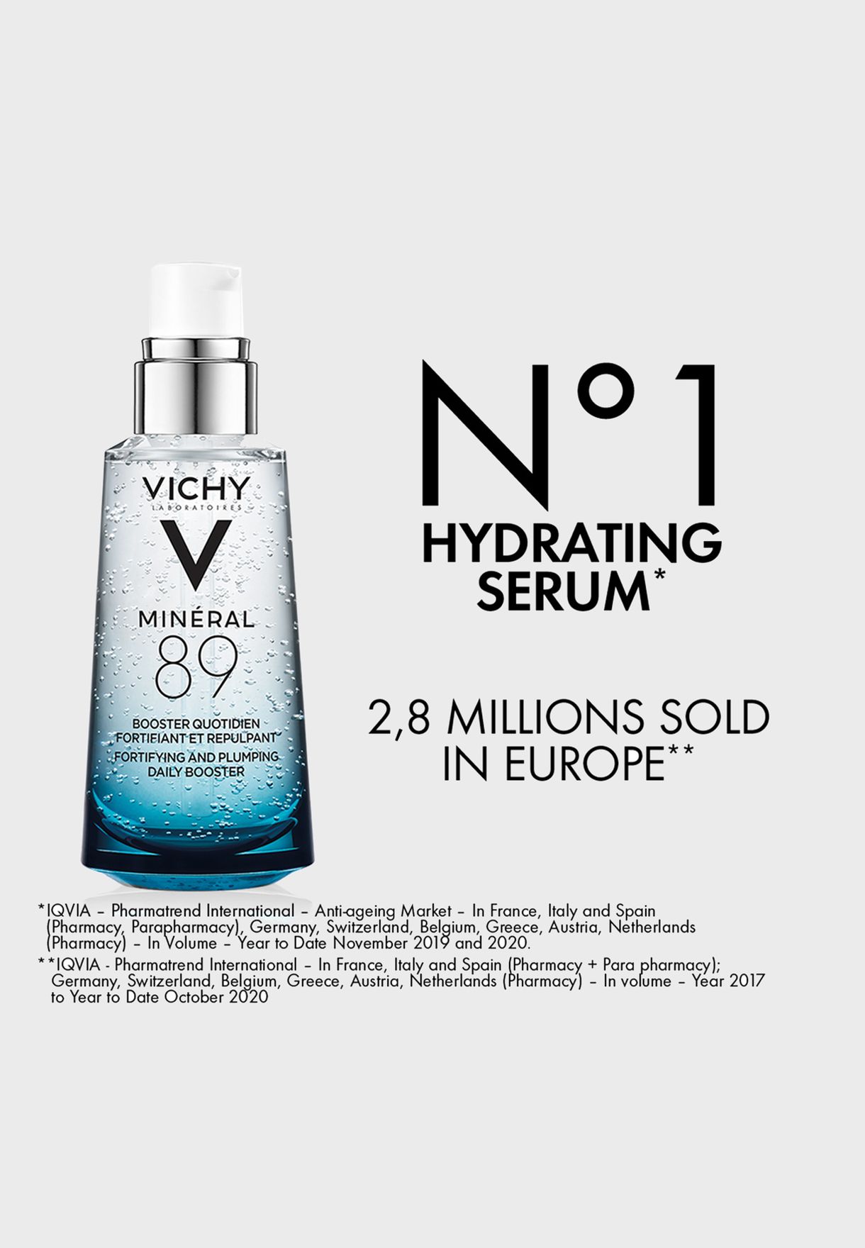 Vichy Mineral 89 Hyaluronic Acid Hydrating Serum for All Skin Types 50ml