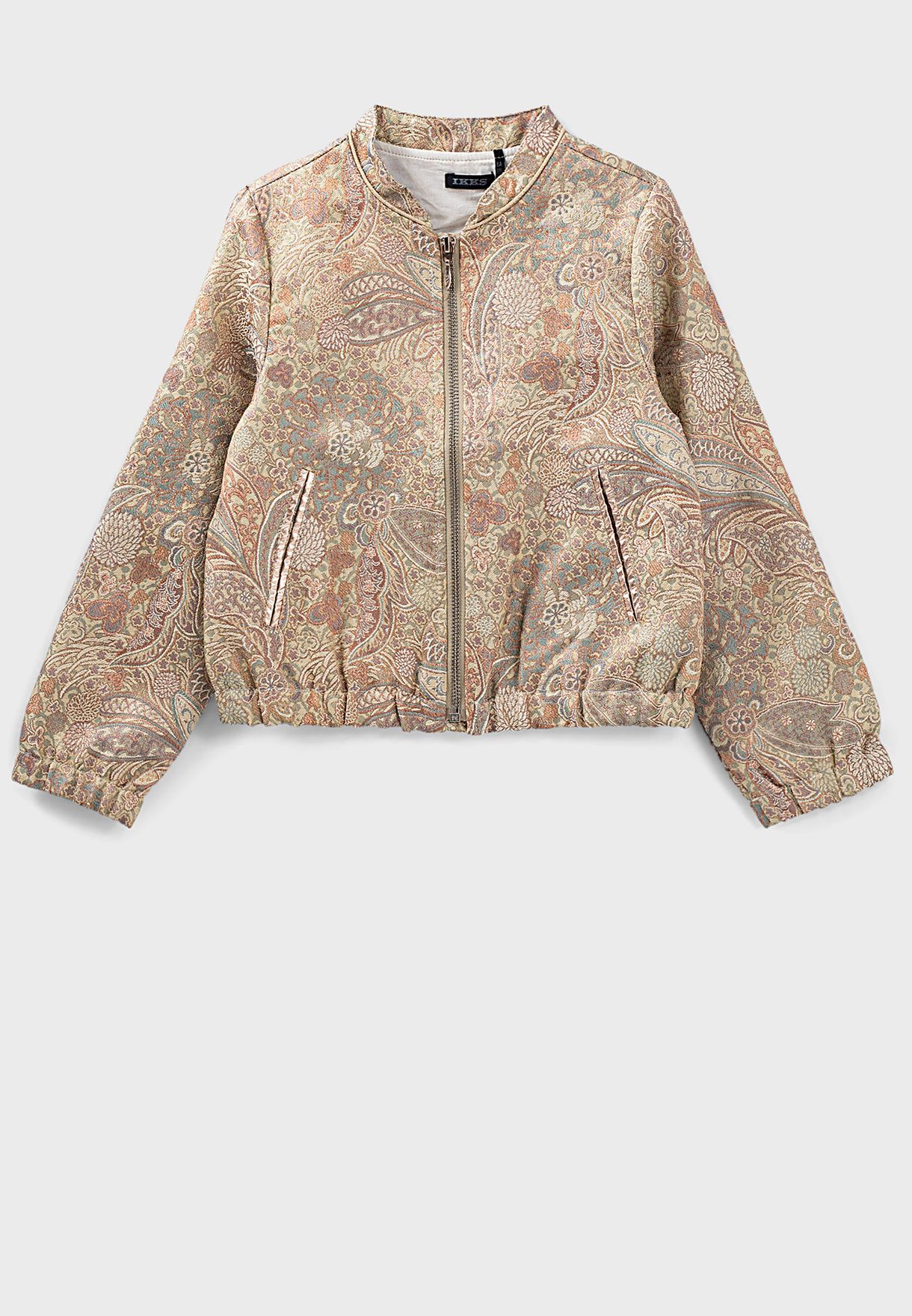 Youth Floral Print Bomber Jacket