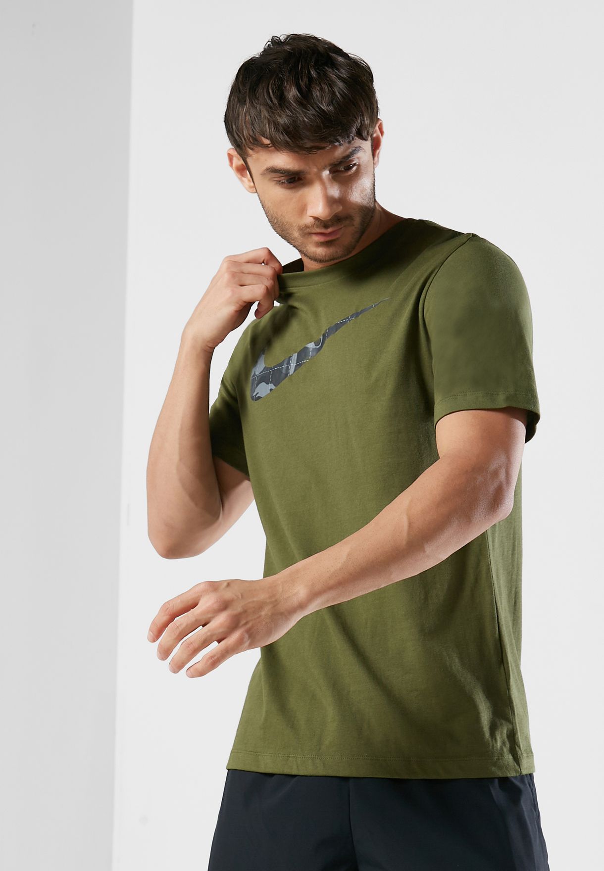 nike green camo shirt