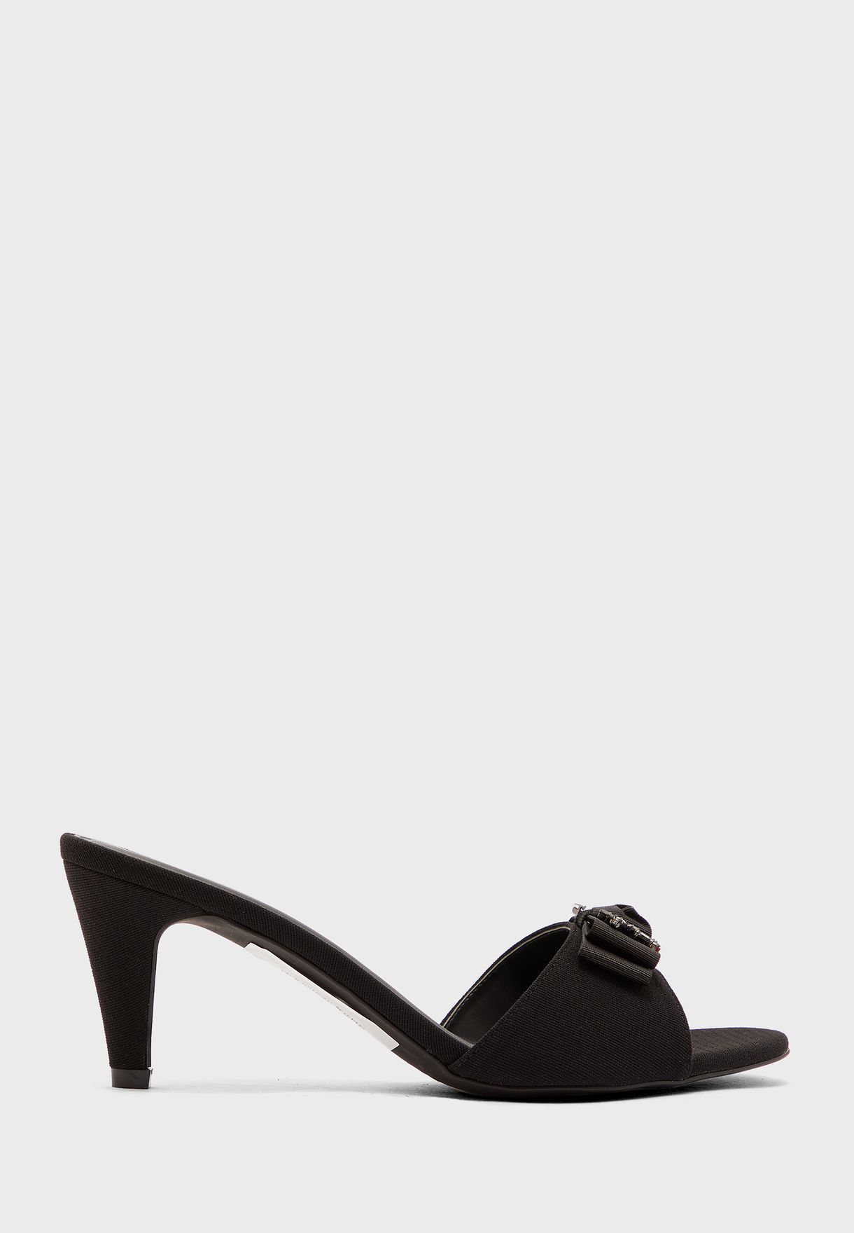 black party shoes mid heel