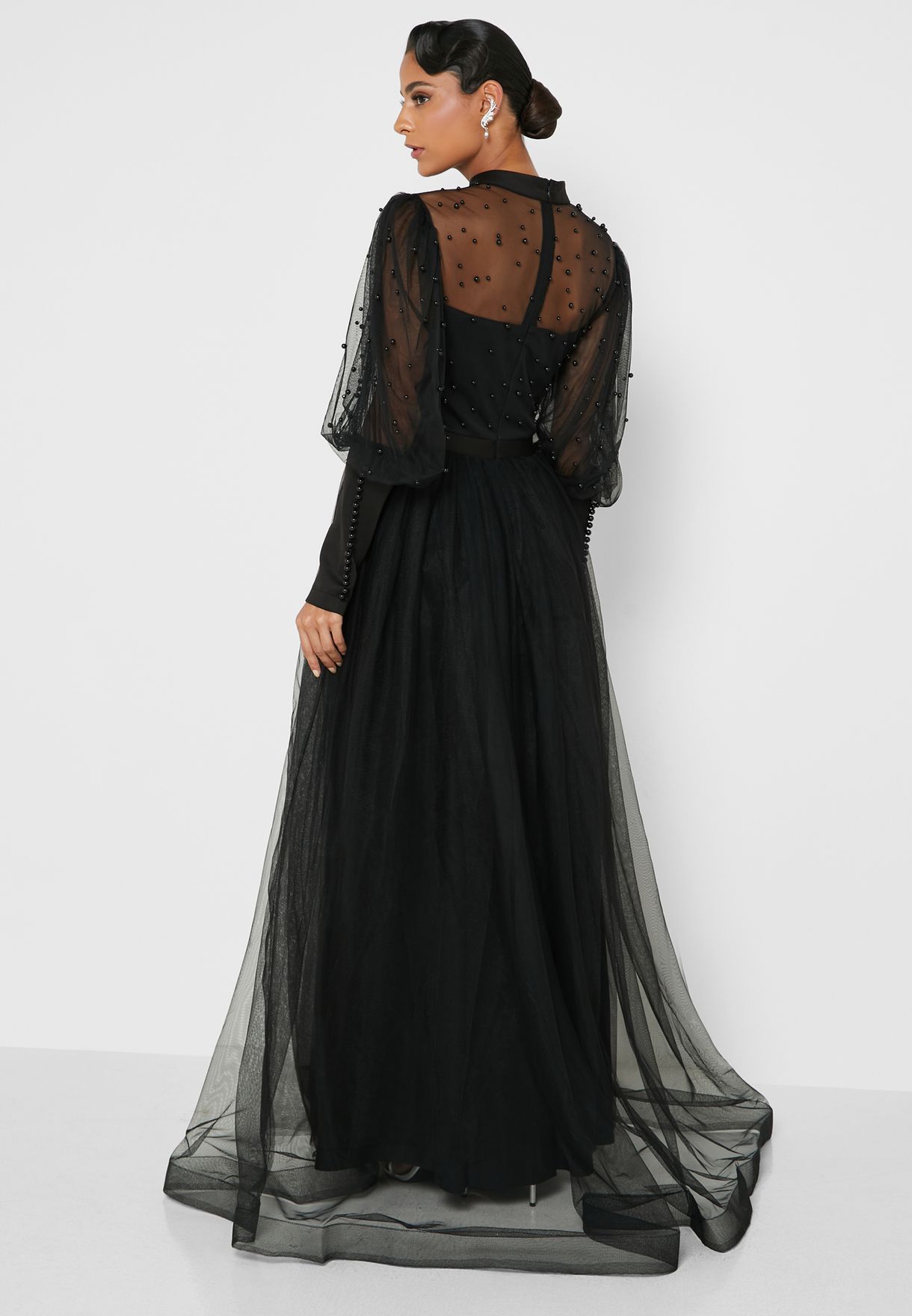 Buy Khizana black Dotted Tulle Dress for Women in MENA, Worldwide