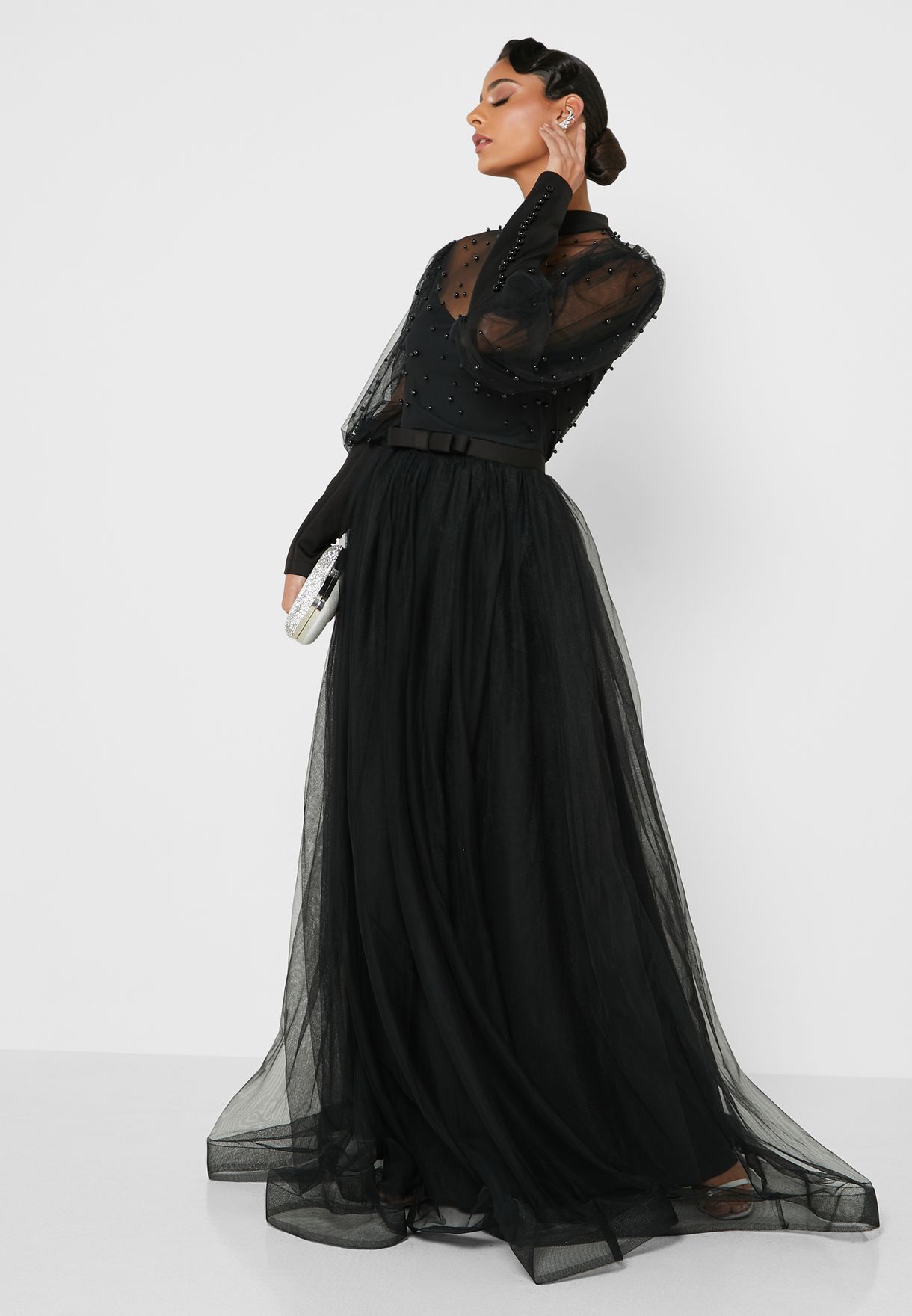Buy Khizana black Dotted Tulle Dress for Women in MENA, Worldwide