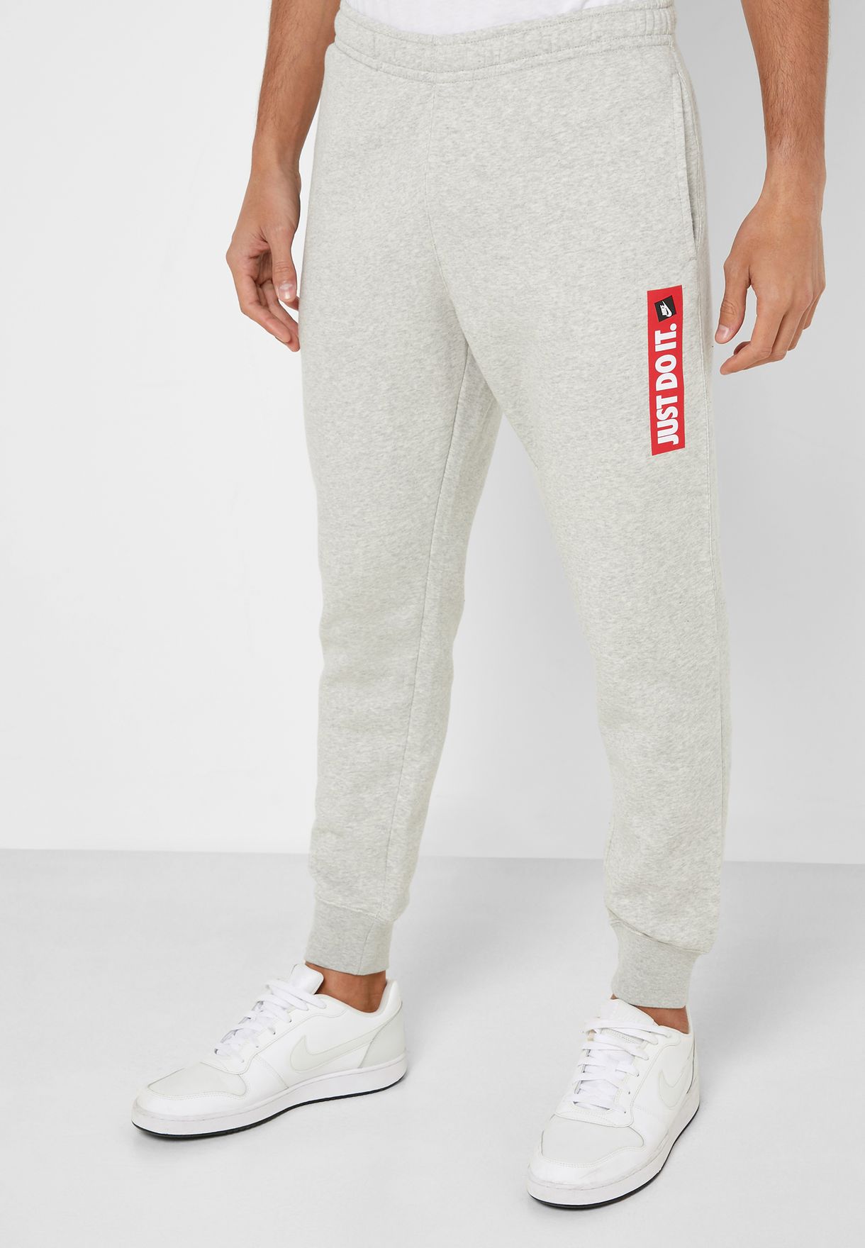 Buy Nike Grey Just Do It Fleece Sweatpants For Men In Mena Worldwide Bv5099 050